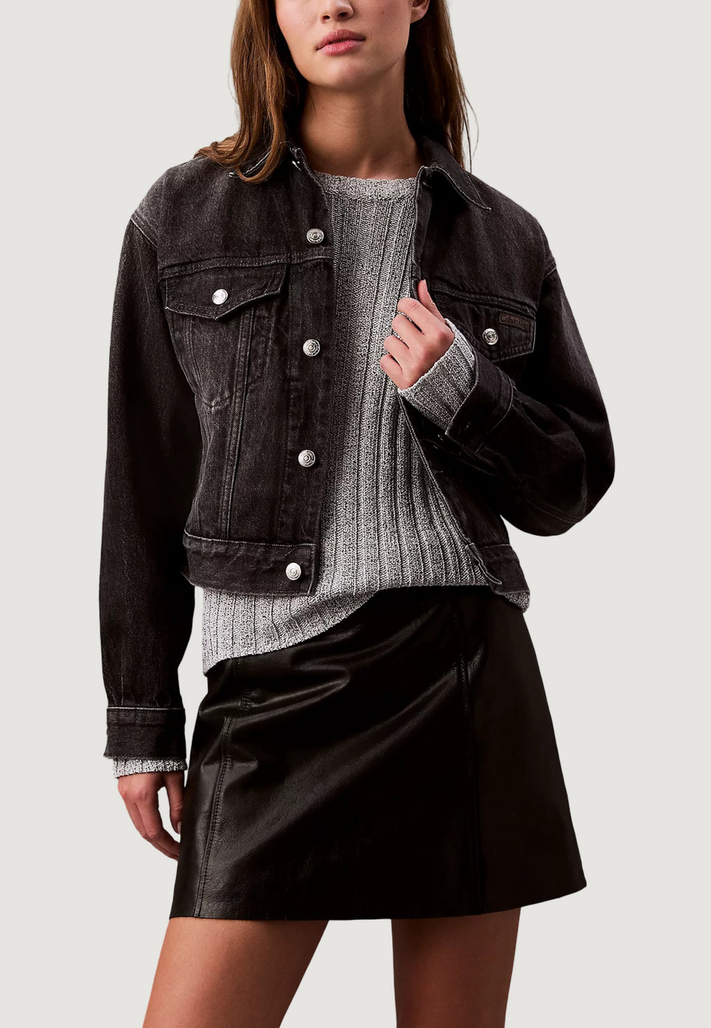 Giacchetto Calvin Klein Jeans 90s TRUCKER BLACK FO