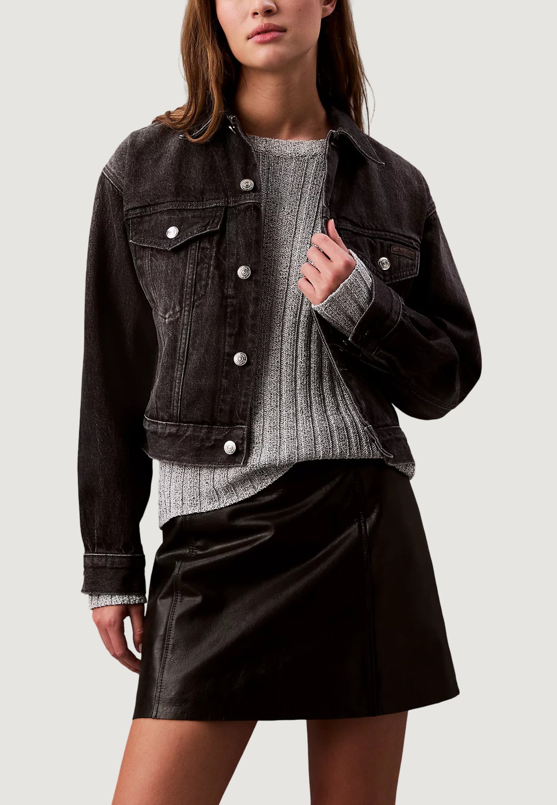 Giacchetto Calvin Klein Jeans 90s TRUCKER BLACK FO