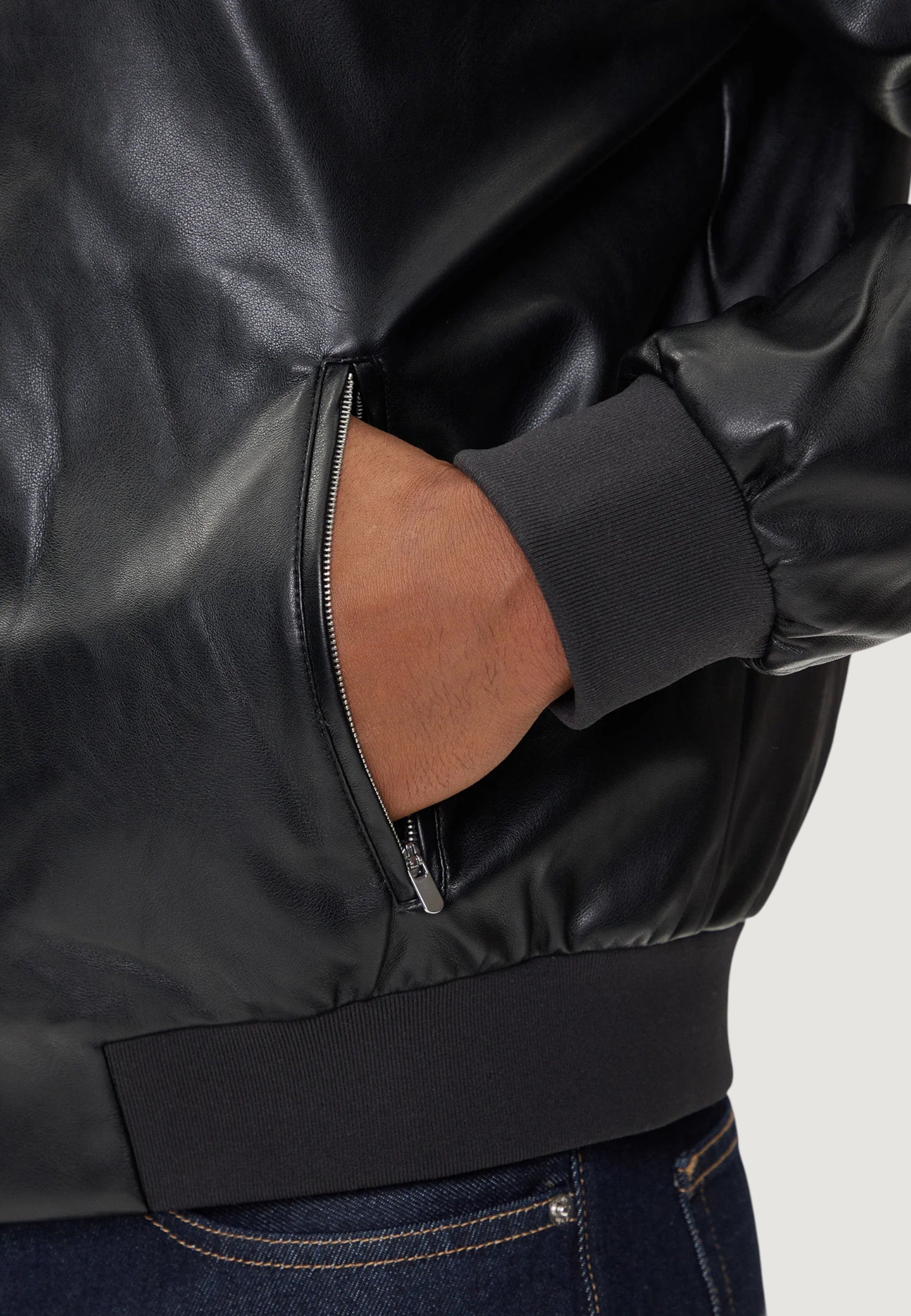 Giacchetto Calvin Klein Jeans LS FAUX LEATHER BOMB