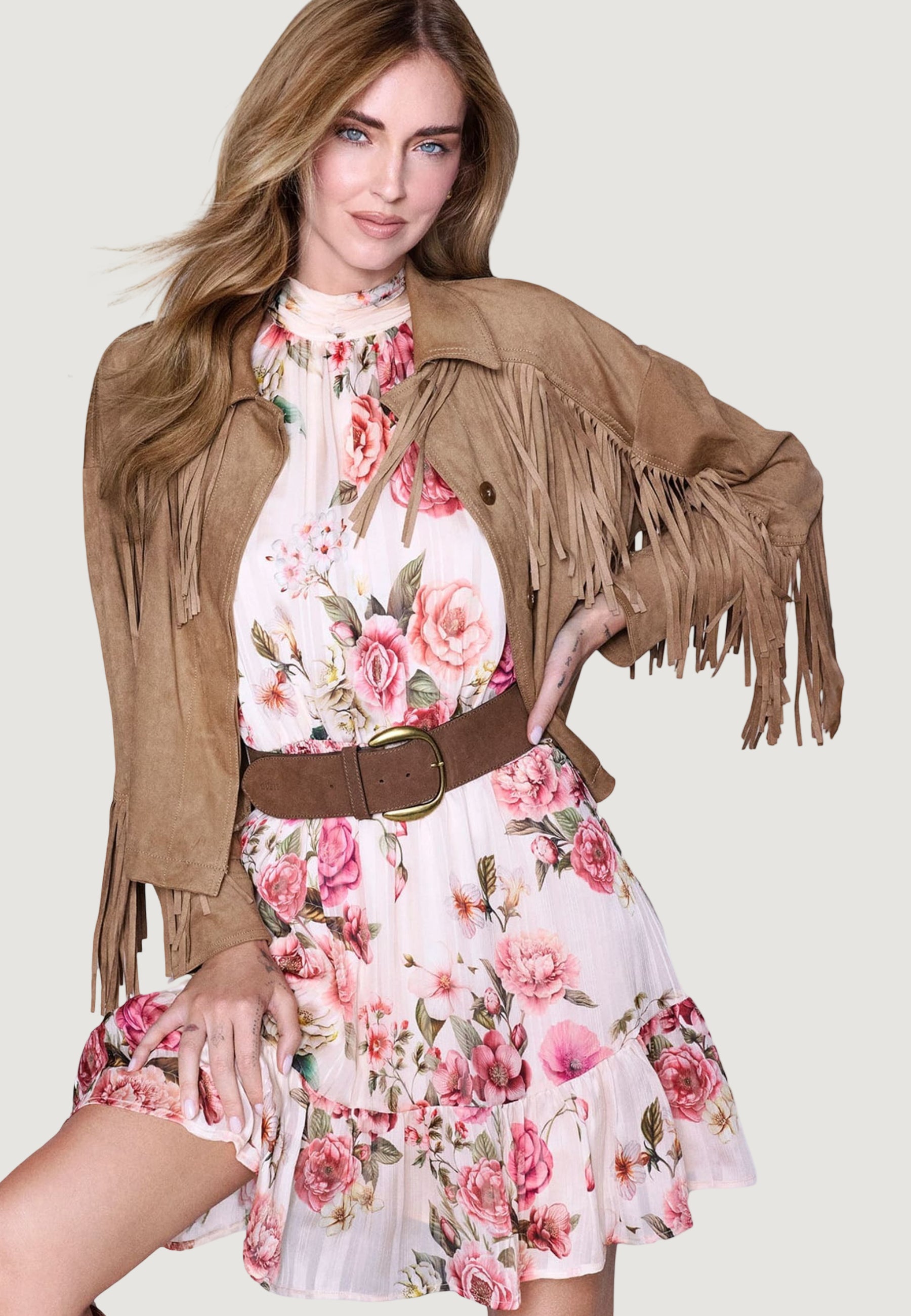 Giacchetto Guess LS IBBY FRINGE JKT