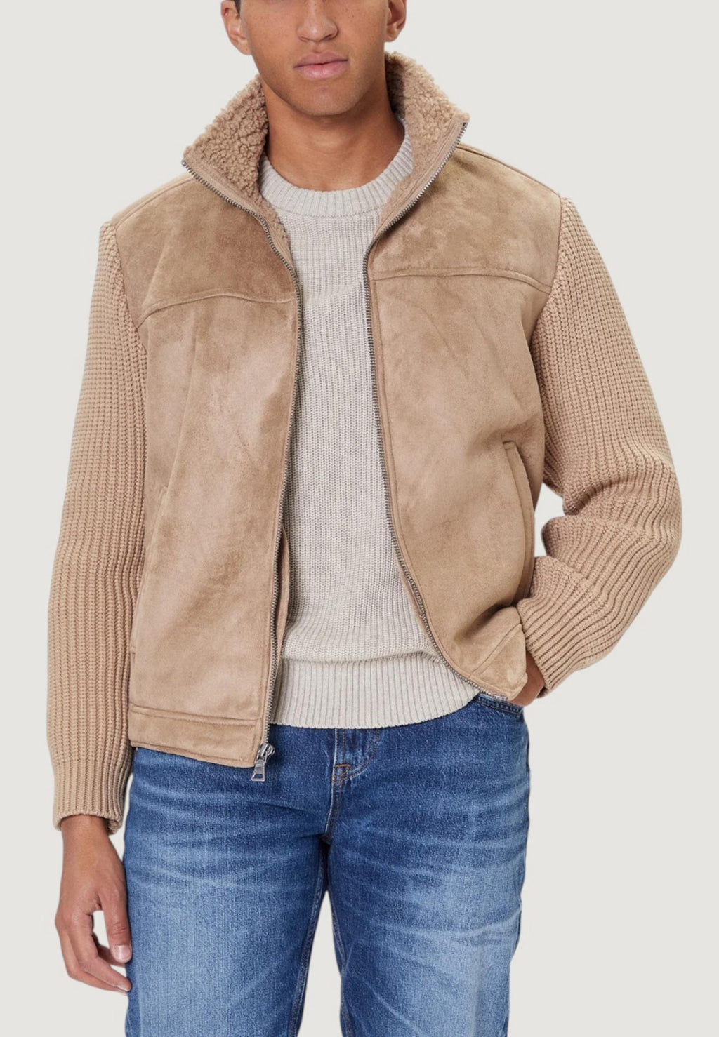Jacket Guess LS MN SUEDE MIX RIVER JACKET