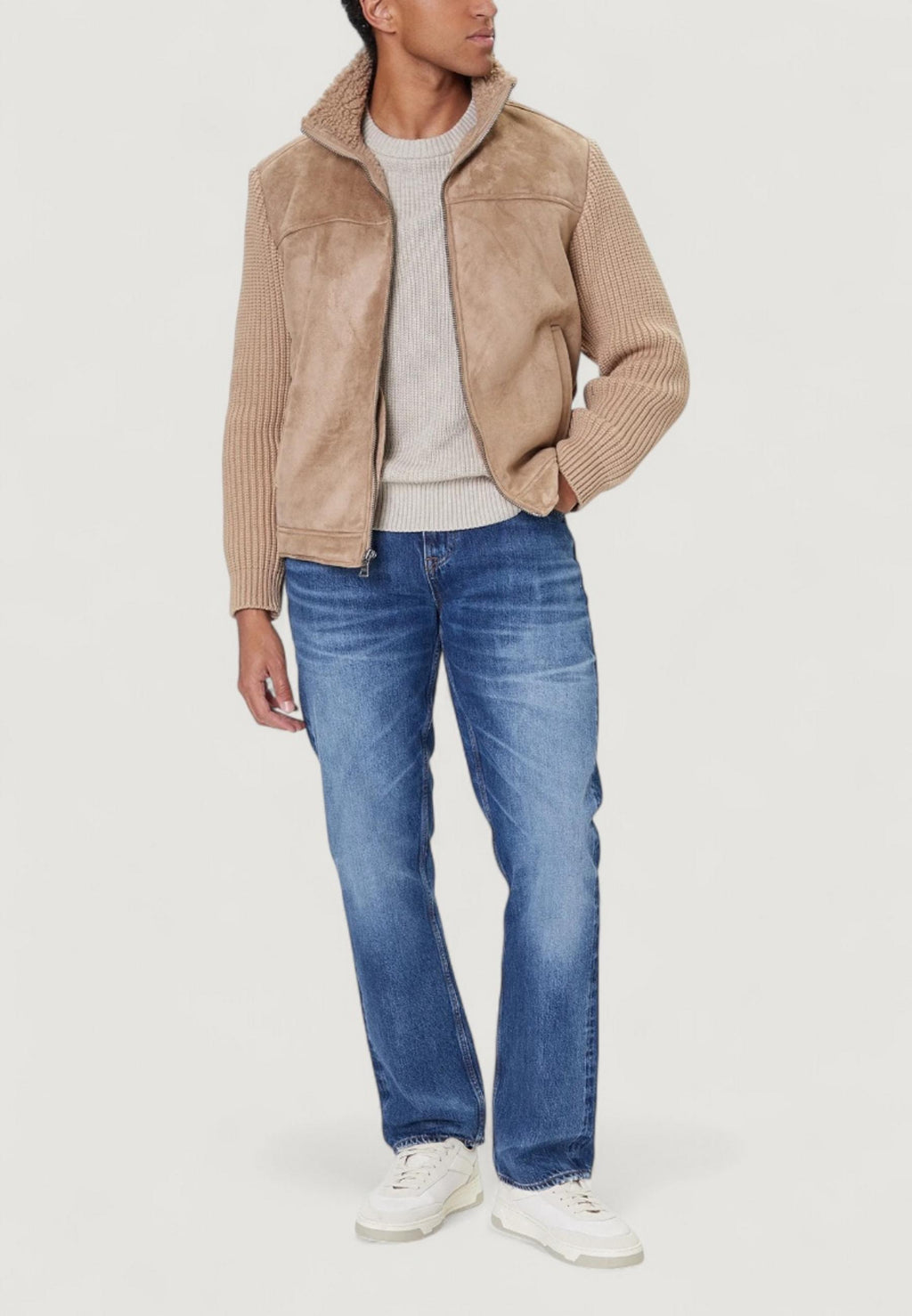 Jacket Guess LS MN SUEDE MIX RIVER JACKET