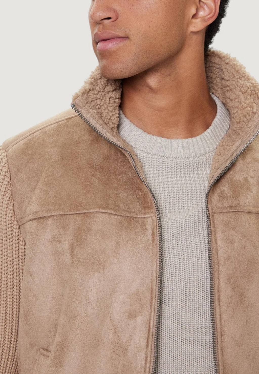 Jacket Guess LS MN SUEDE MIX RIVER JACKET