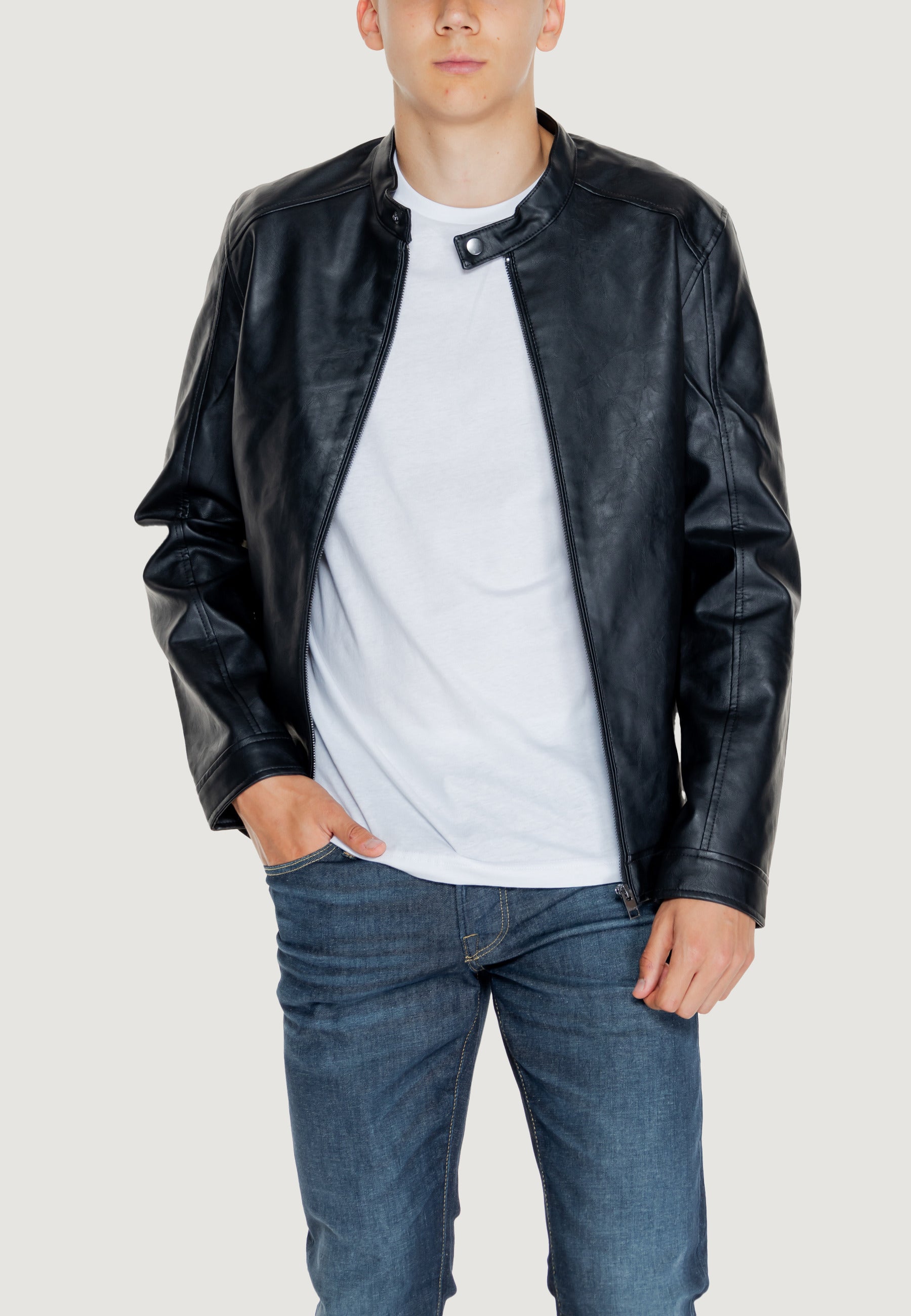 Giacchetto Jack Jones JJEDYLAN CLEAN PU JACKET NOOS