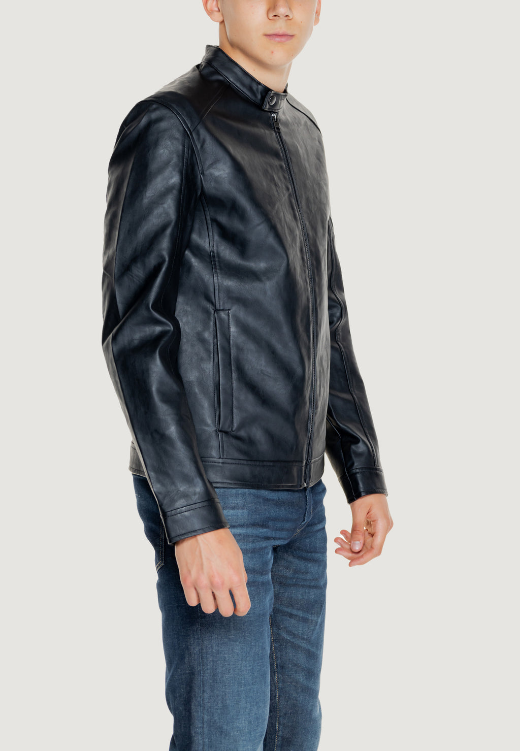 Giacchetto Jack Jones JJEDYLAN CLEAN PU JACKET NOOS