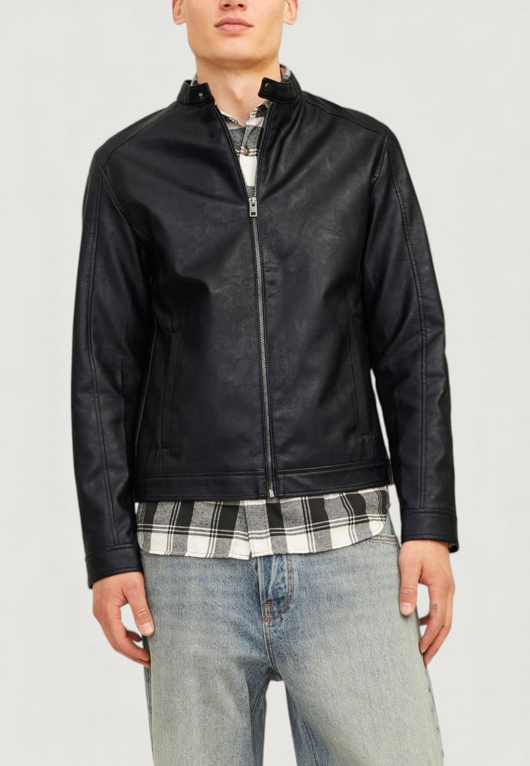 Giacchetto Jack Jones JJEDYLAN CLEAN PU JACKET NOOS