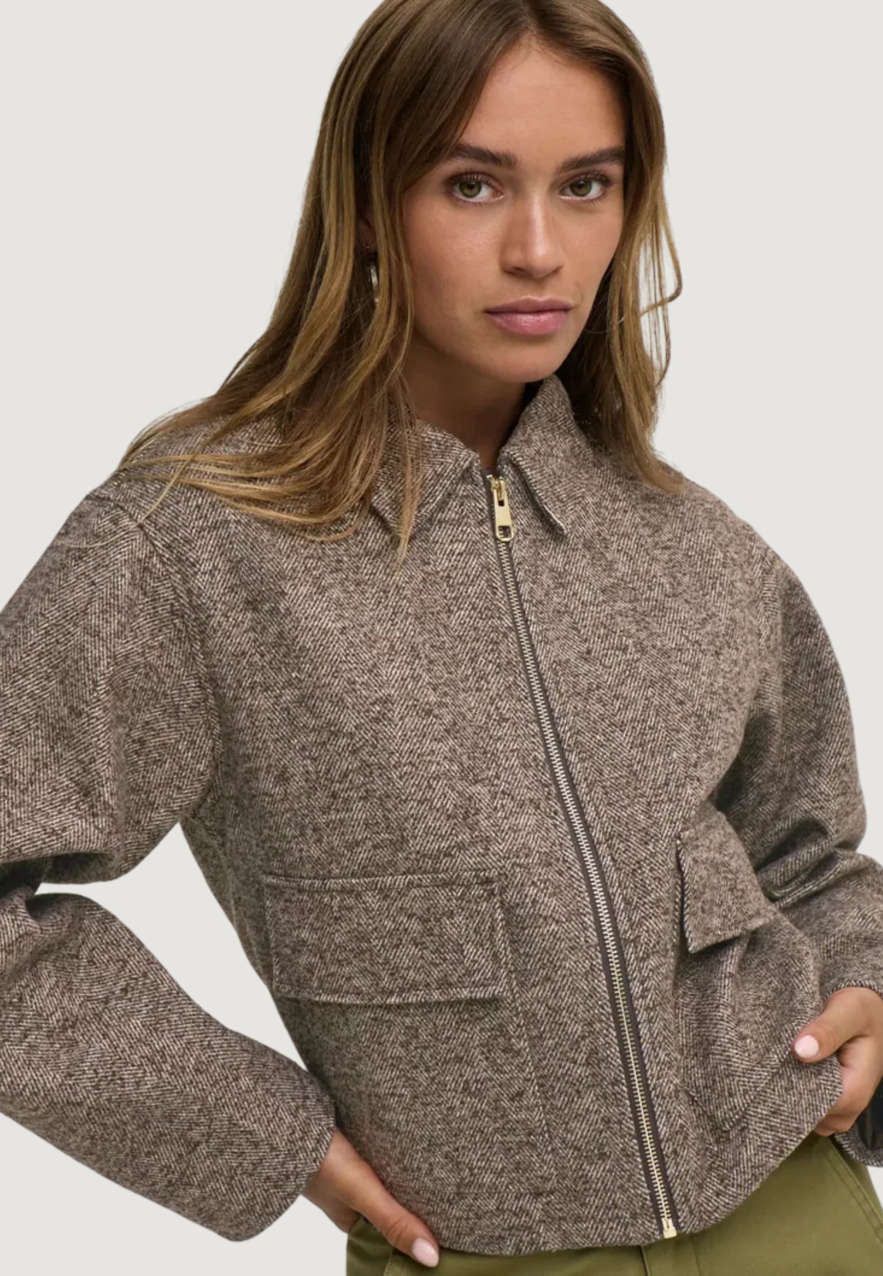 Jackets Jacqueline de Yong Jdyvinga Herringbone Jacket Otw Noos