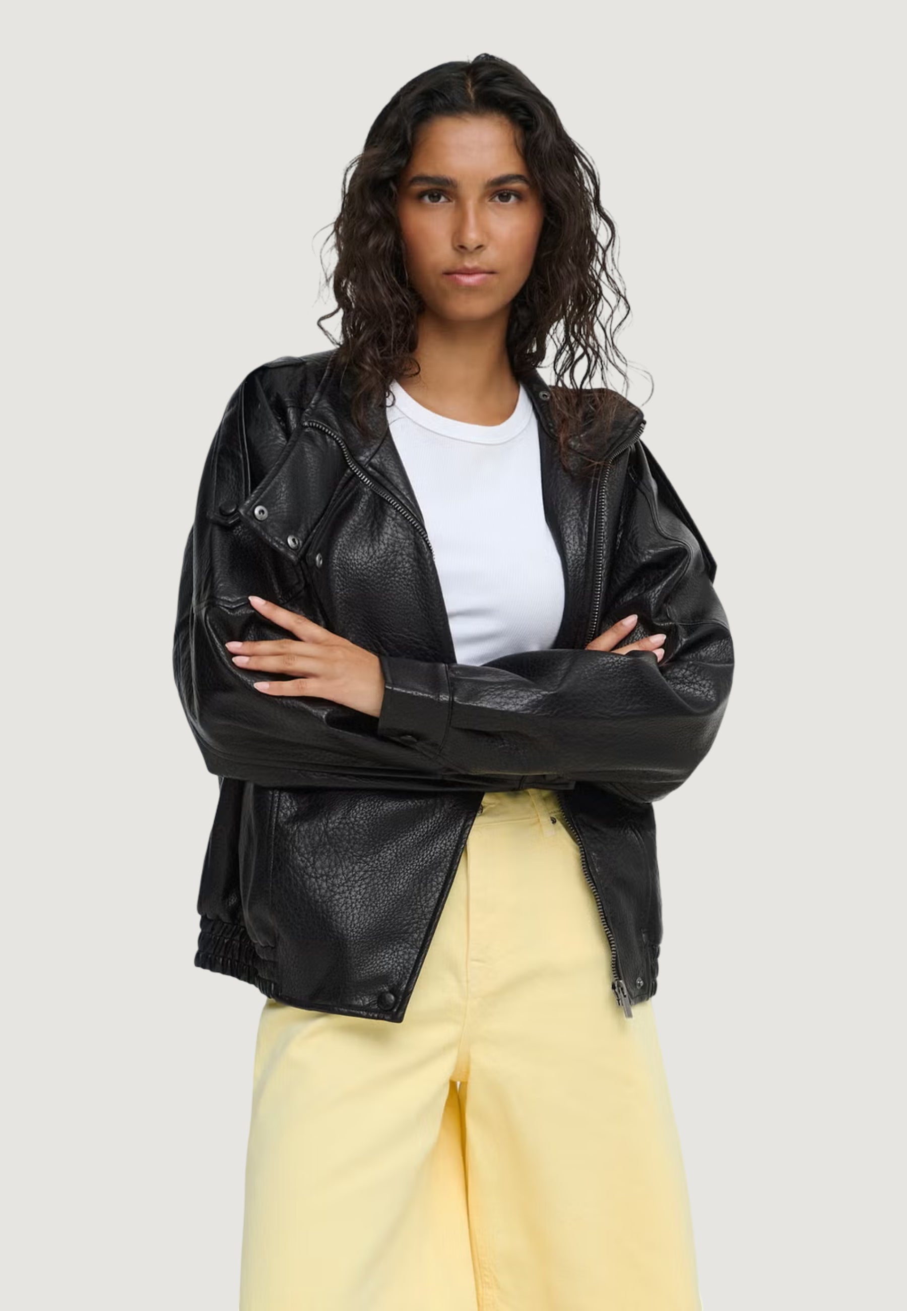 Giacchetto Jacqueline de Yong Jdyraye Pu Oversized Bomber Jacket Pnt