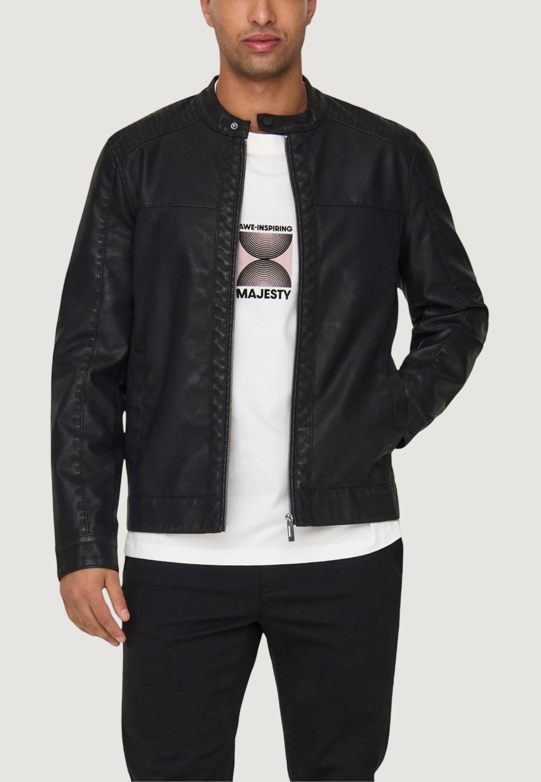 Giacchetto Only & Sons MIKE PU RACER JACKET OTW