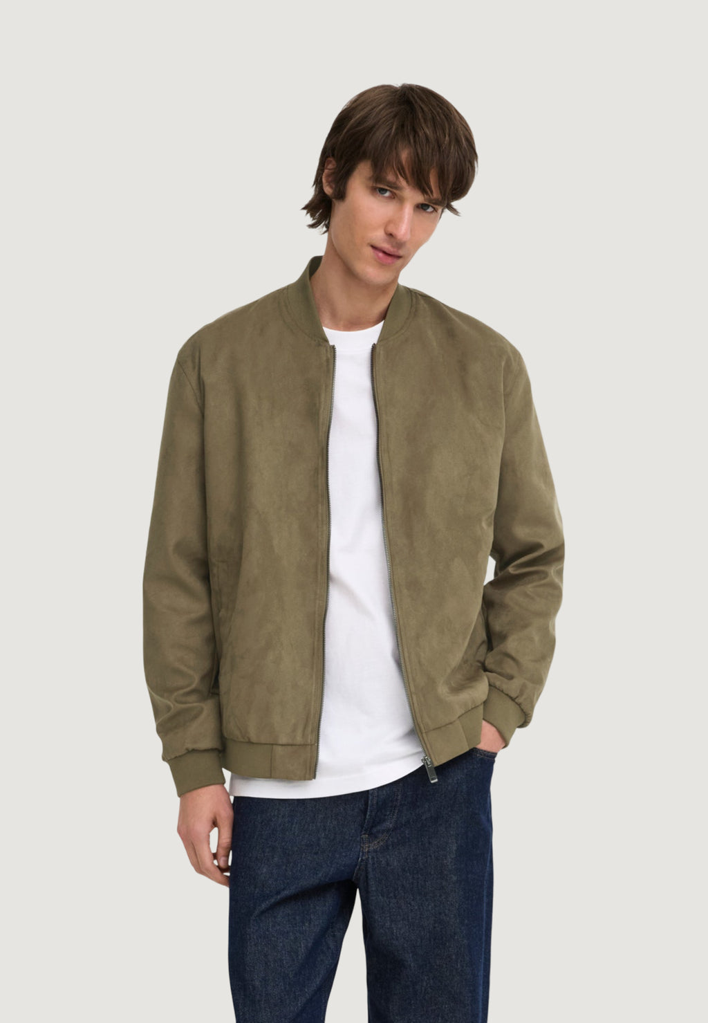 Jacket Only & Sons Onslucas Fake Suede Bomber Otw Noos