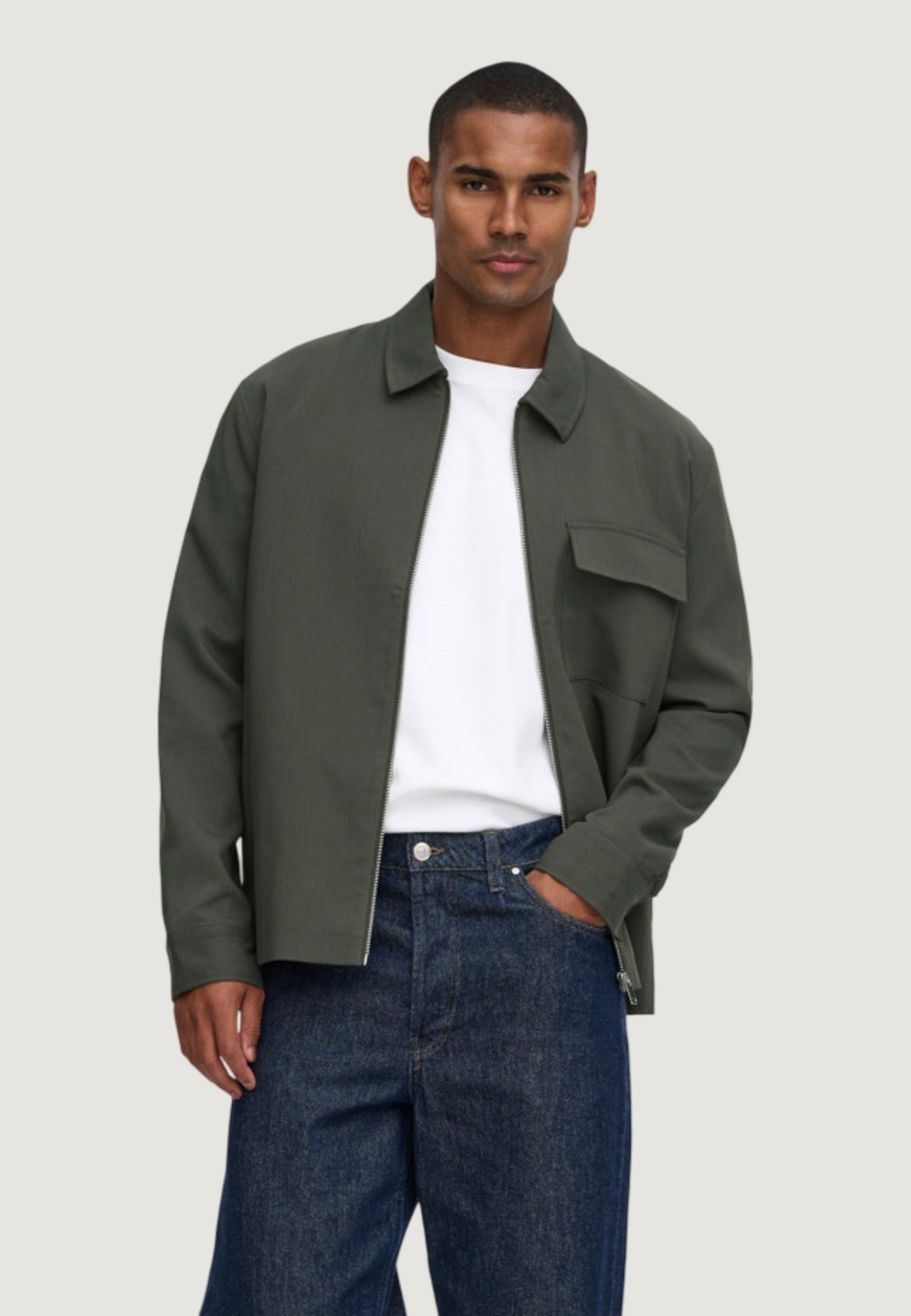 Jacket Only & Sons Onswill Reg 0292 Zip Overshirt Frml Noos