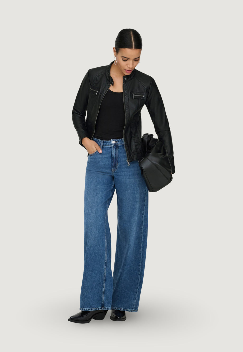 Giacchetto Only BANDIT FAUX LEATHER BIKER NOOS