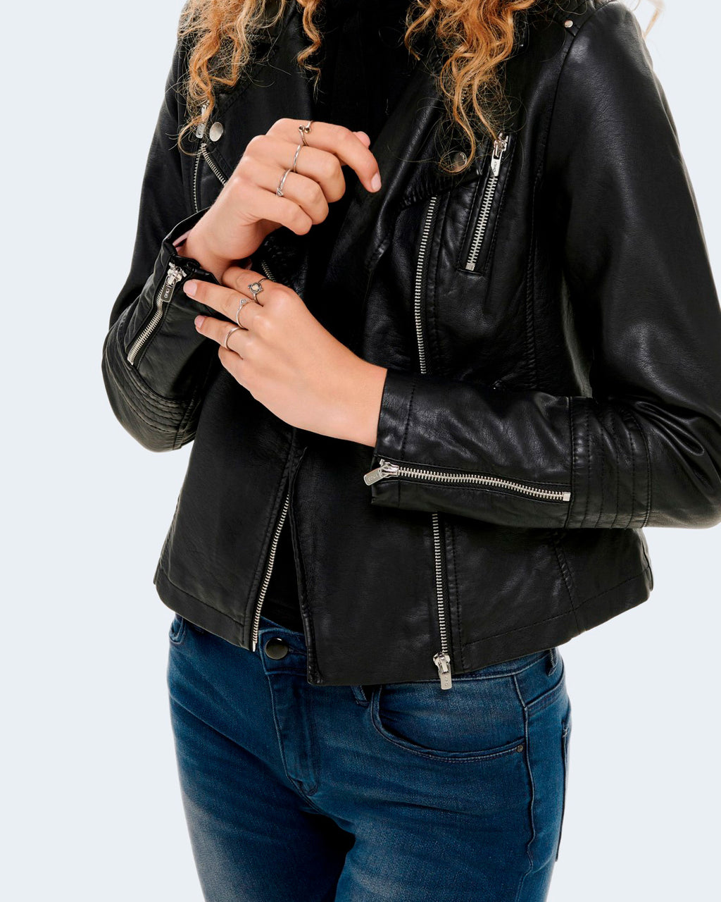 Giacchetto Only ONLGEMMA FAUX LEATHER BIKER OTW NOOS