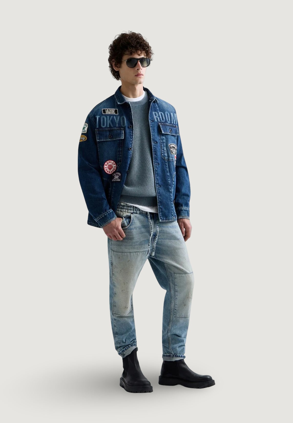 Giacchetto Replay 11 OZ COMFORT BLUE DENIM