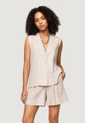 Waistcoats I am Gilet Viscosa Lino