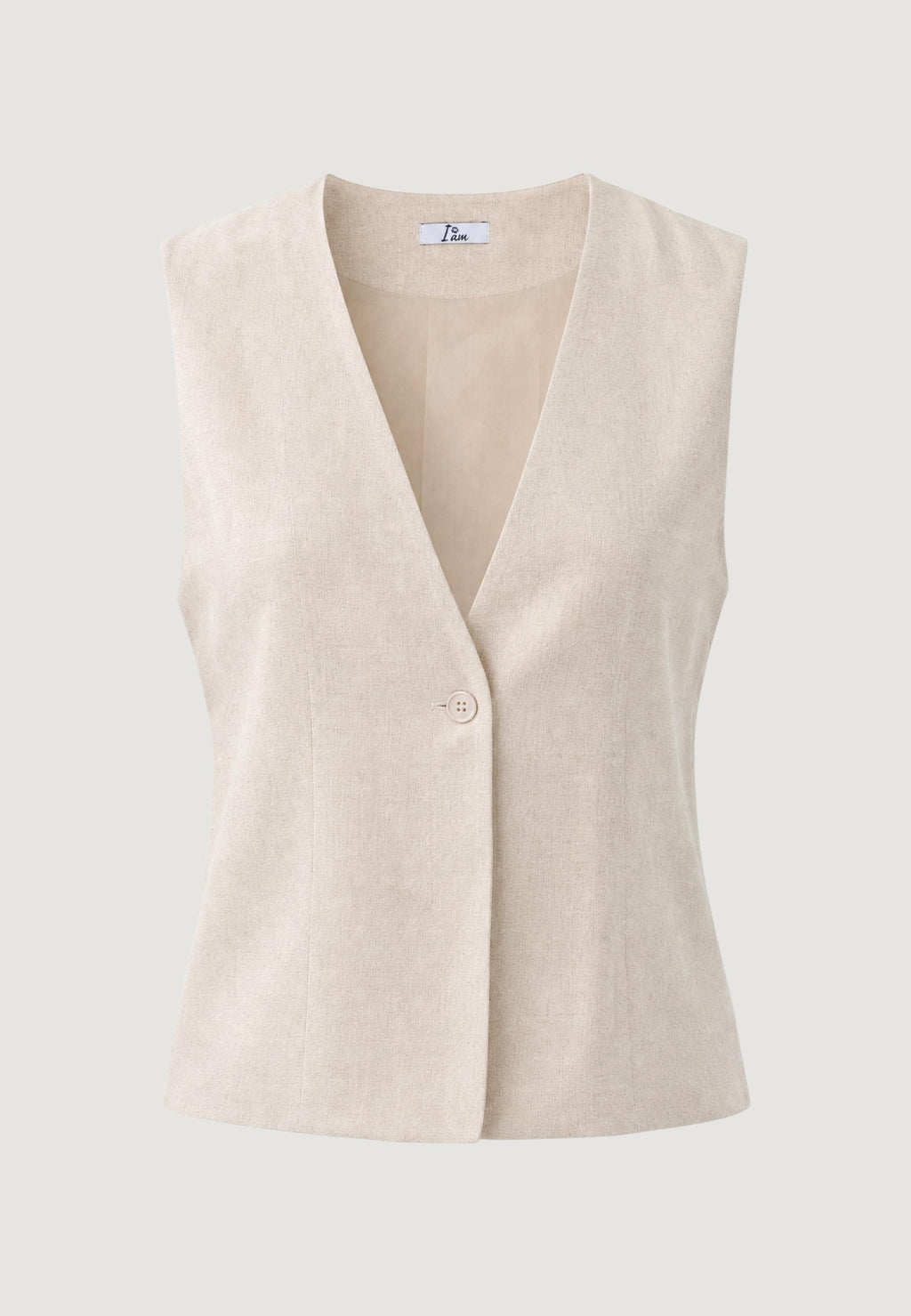 Waistcoats I am Gilet Viscosa Lino