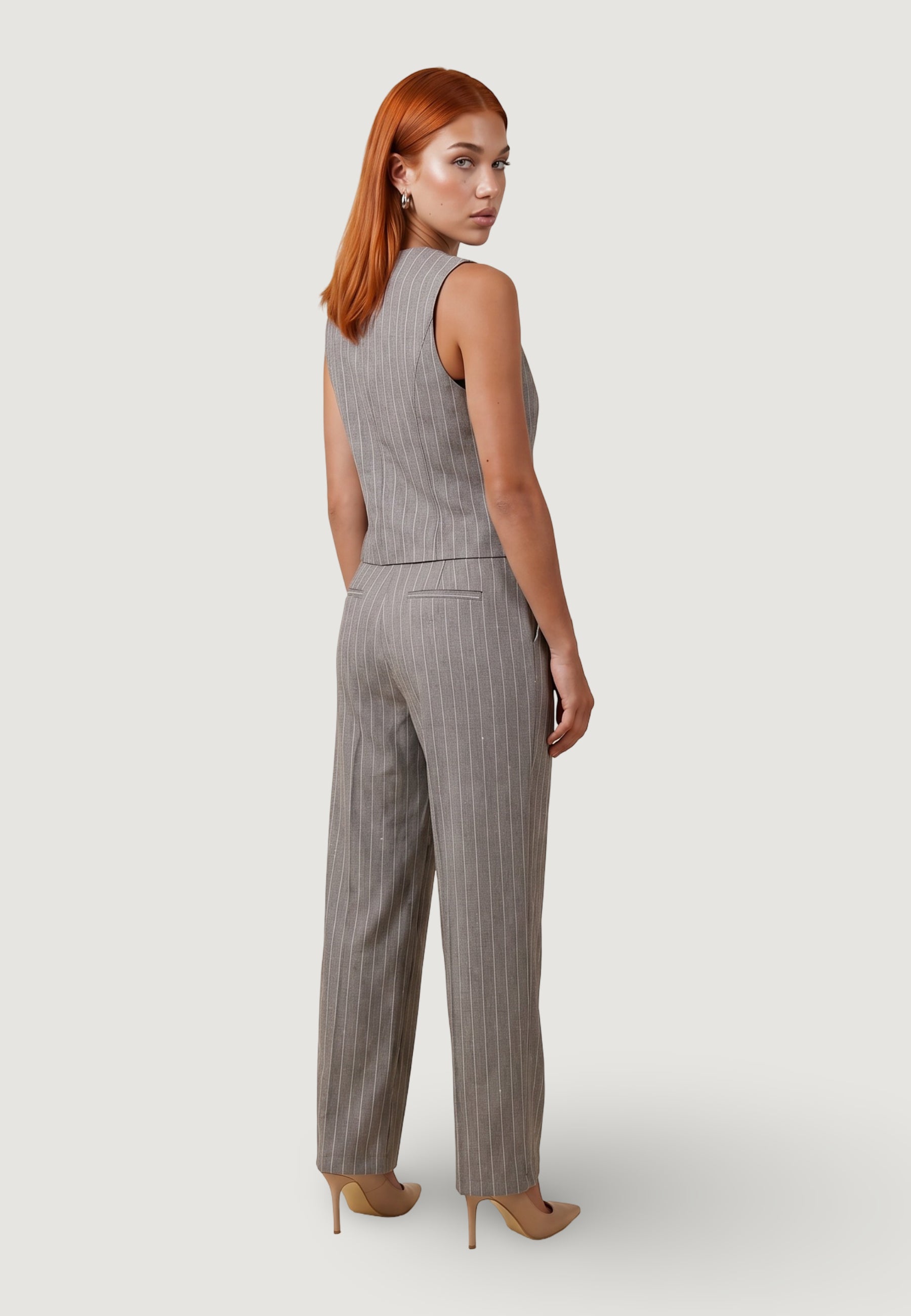 Waistcoats I am Gilet Poliestere Gessato