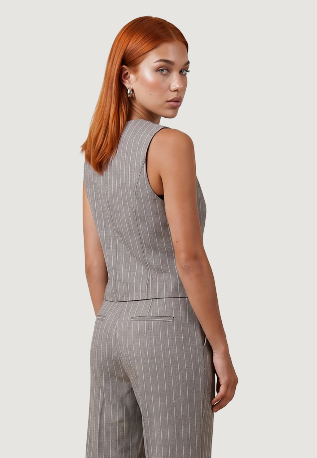 Waistcoats I am Gilet Poliestere Gessato