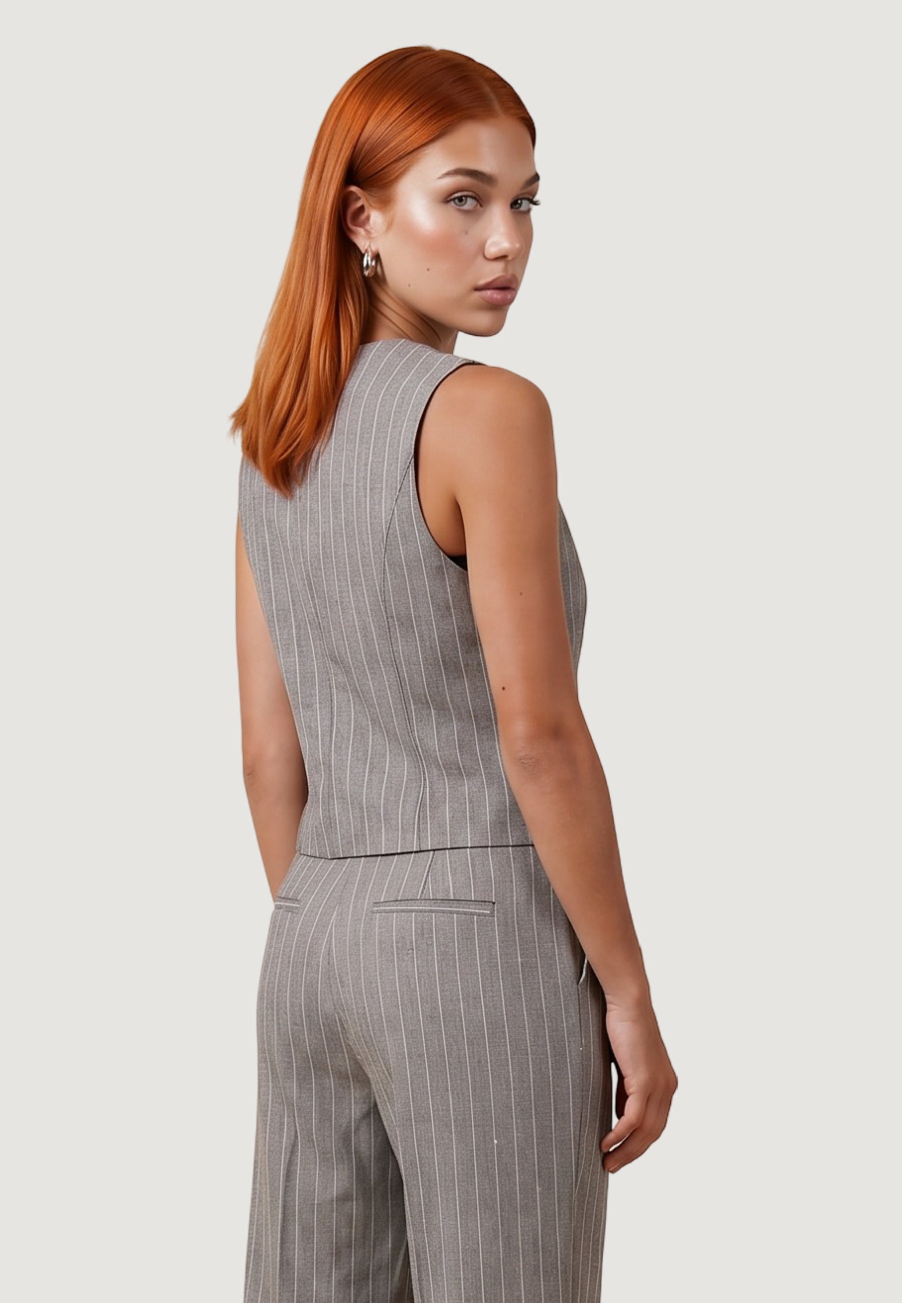 Waistcoats I am Gilet Poliestere Gessato