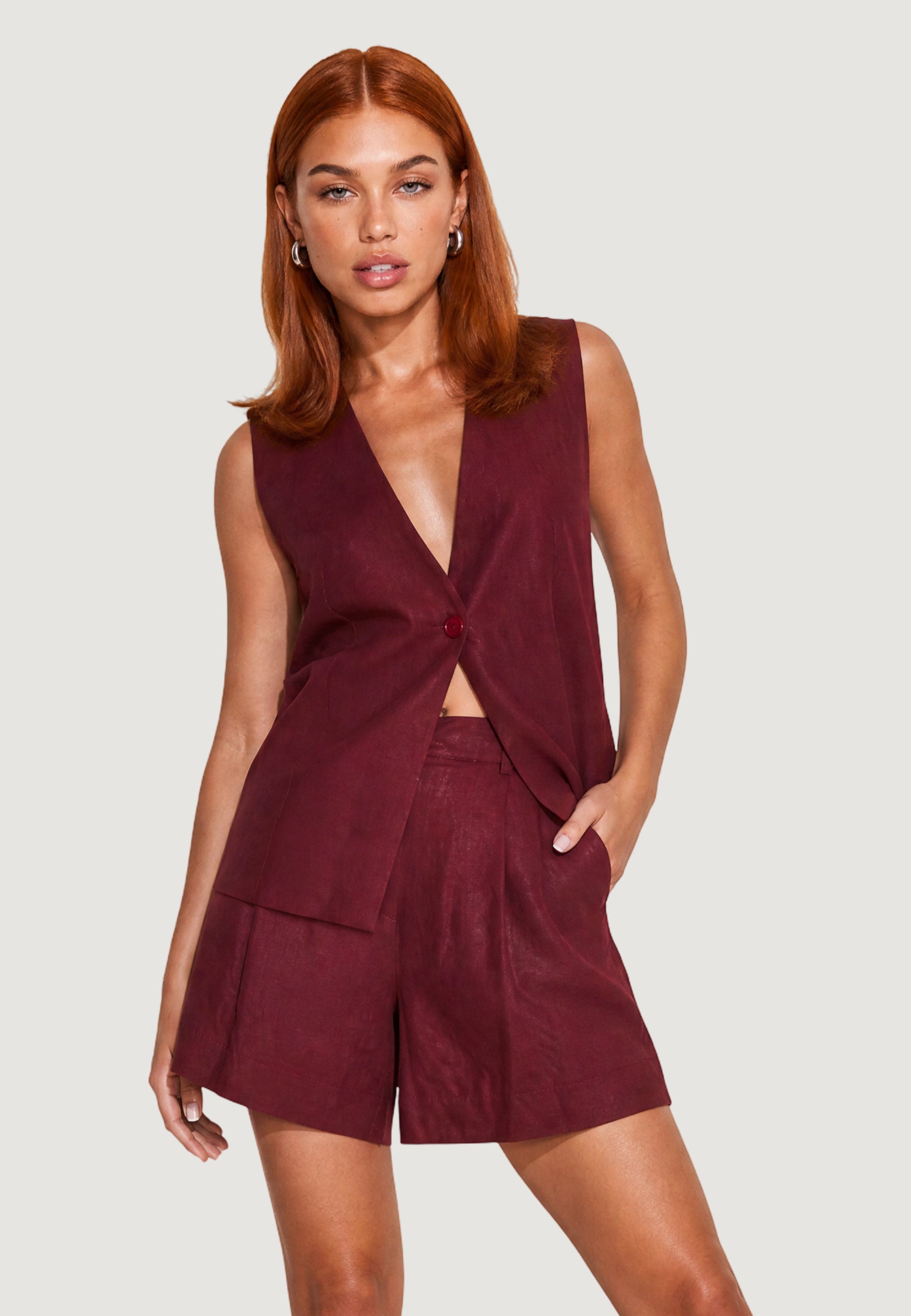 Gilet da completo I am Gilet Viscosa Lino