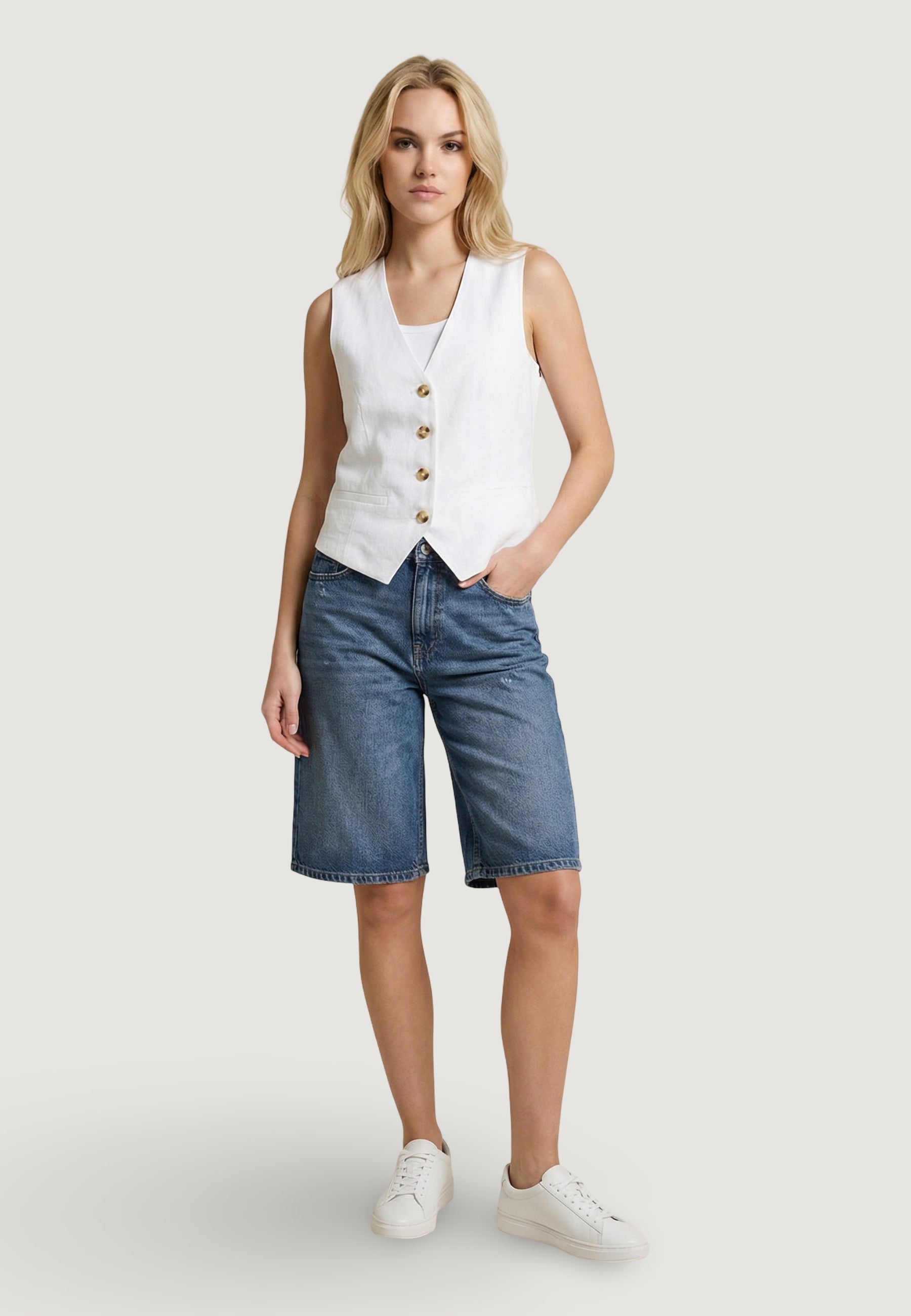 Gilet da completo Only Onlita S/L Linen Look Waistcoat Tlr