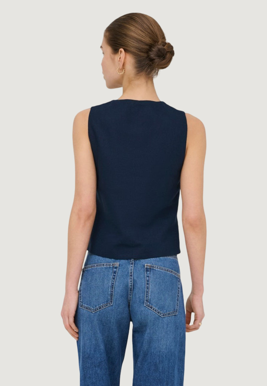 Gilet da completo Only Onlgoa S/L Linen Bl Waistcoat Cc Tlr