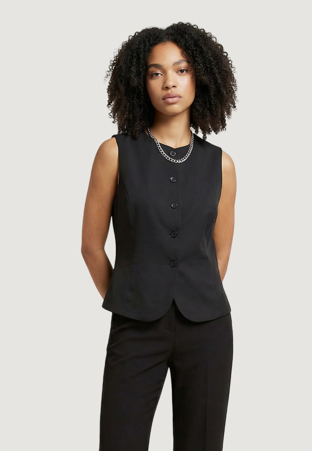 Gilet da completo Only Onlgoa S/L Linen Bl Waistcoat Cc Tlr