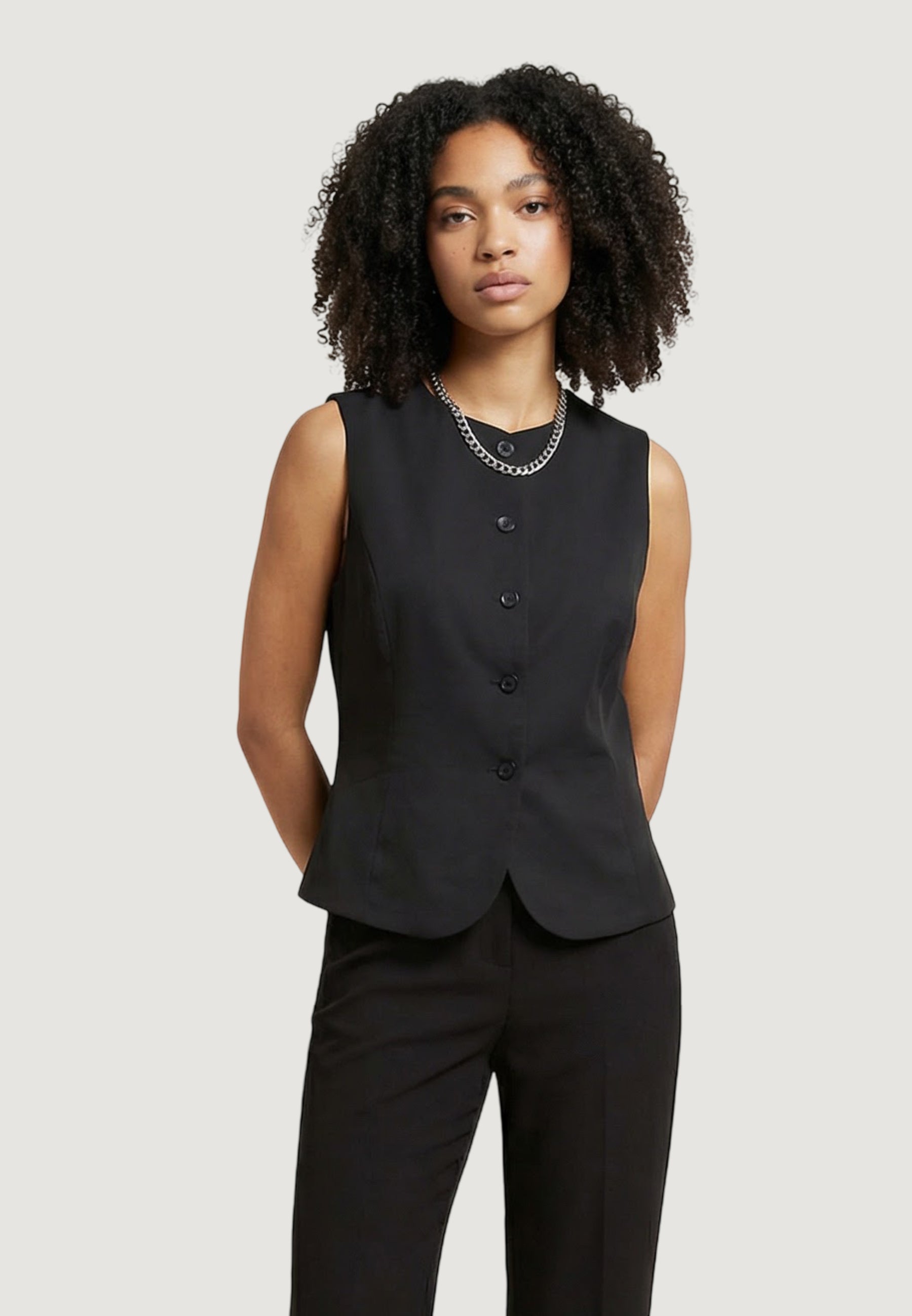 Gilet da completo Only Onlgoa S/L Linen Bl Waistcoat Cc Tlr