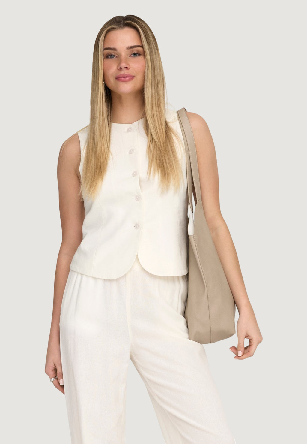 Waistcoats Only Onlgoa S/L Linen Bl Waistcoat Cc Tlr