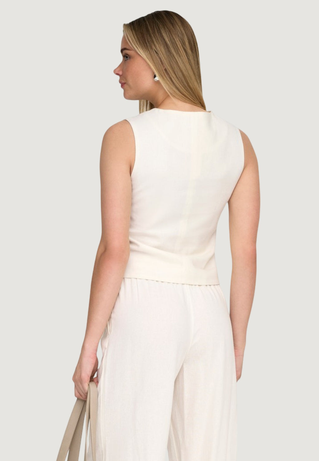 Waistcoats Only Onlgoa S/L Linen Bl Waistcoat Cc Tlr