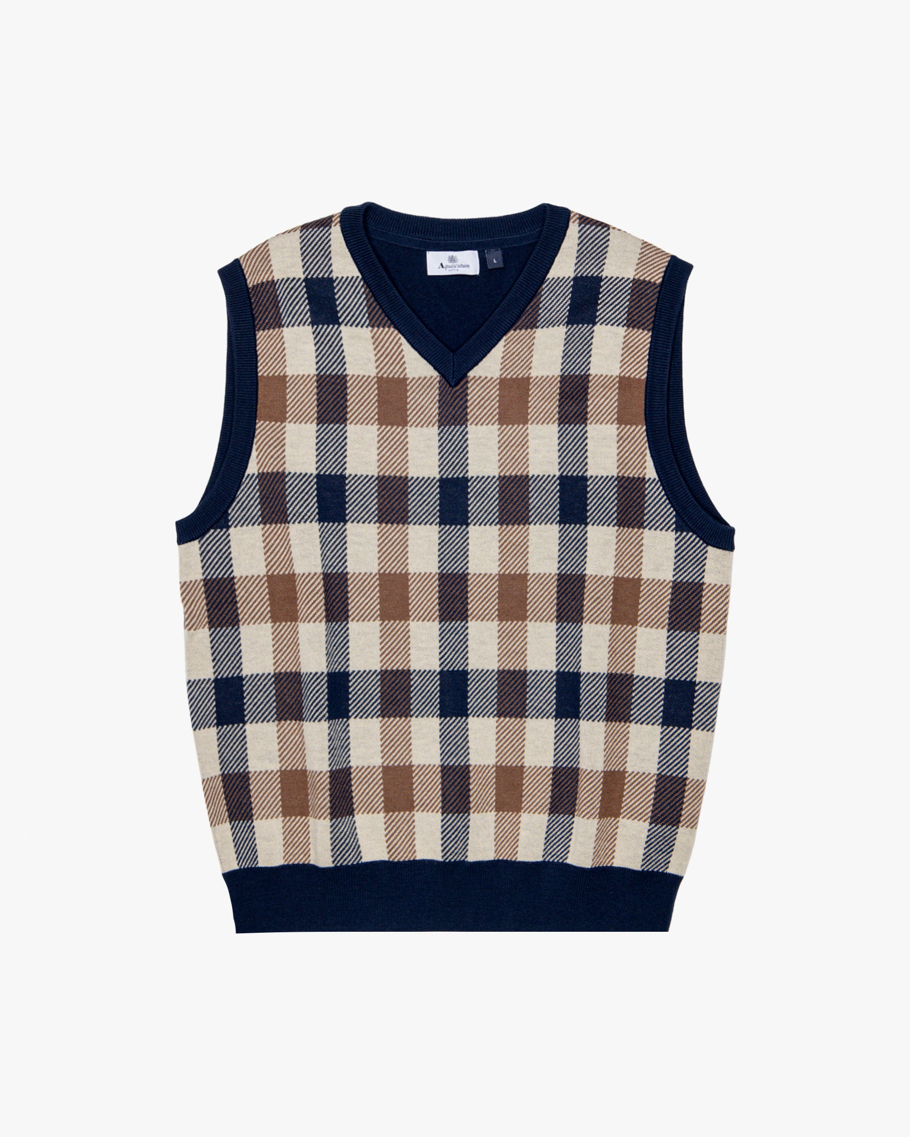 Knitted vest Aquascutum Active ACTIVE CLUB CHECK VEST