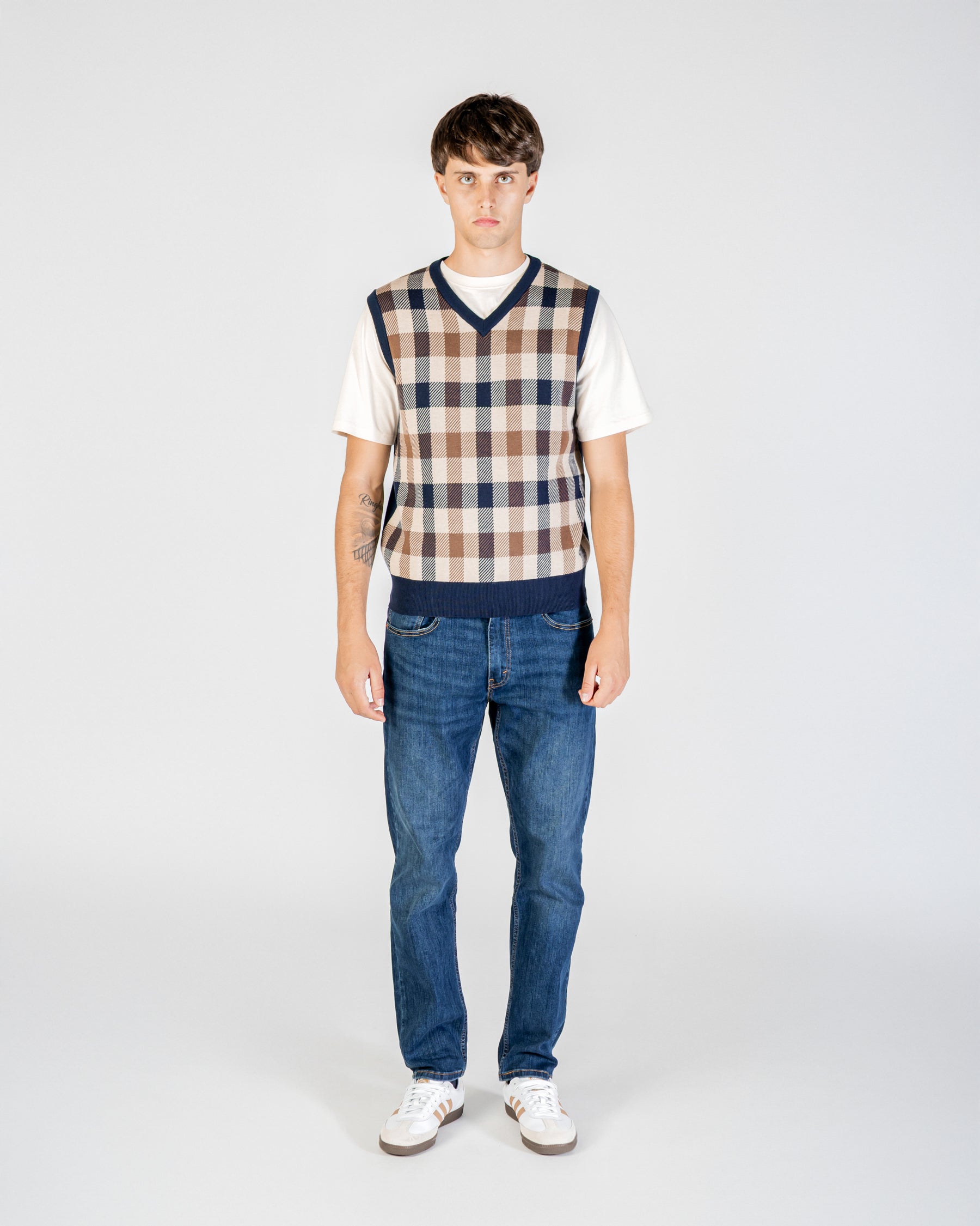 Knitted vest Aquascutum Active ACTIVE CLUB CHECK VEST