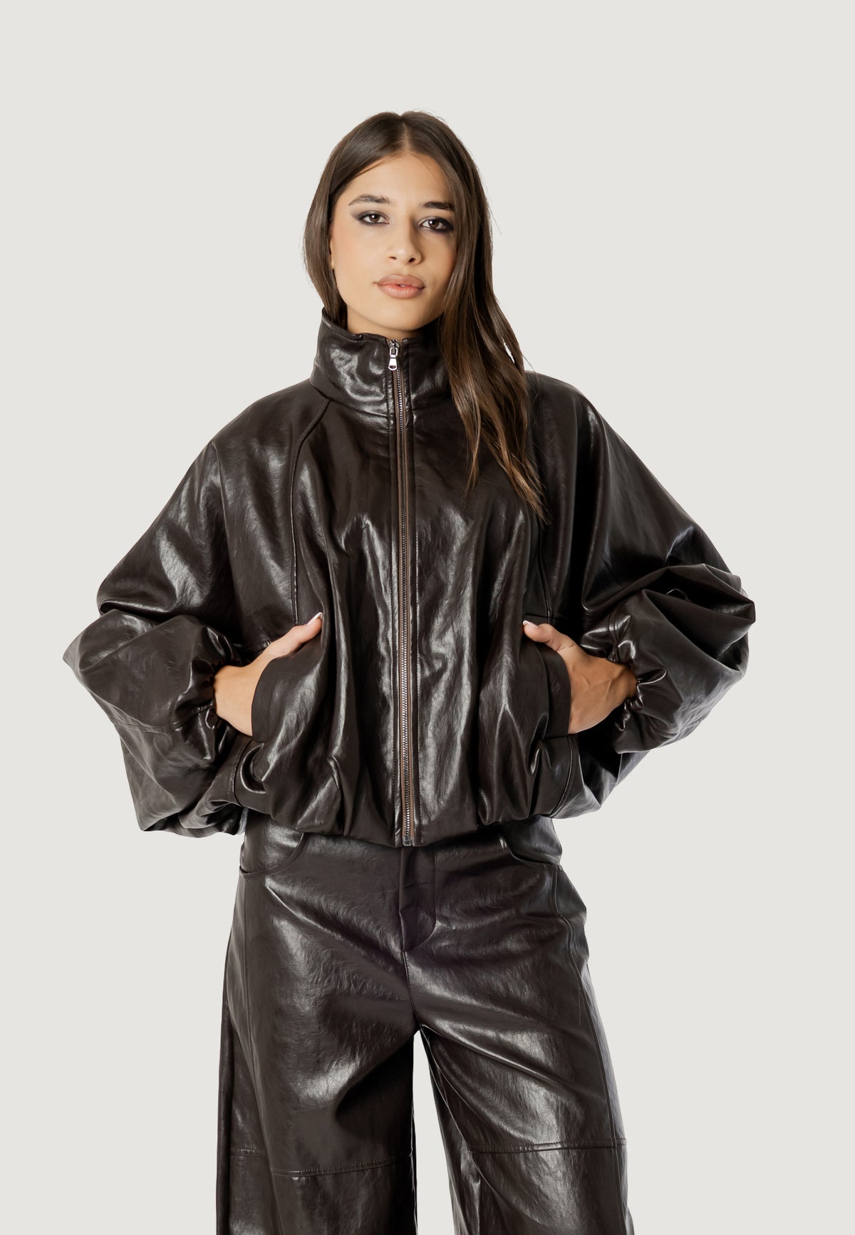 Giubbotto I am PAMELA FAUX LEATHER BOMBER