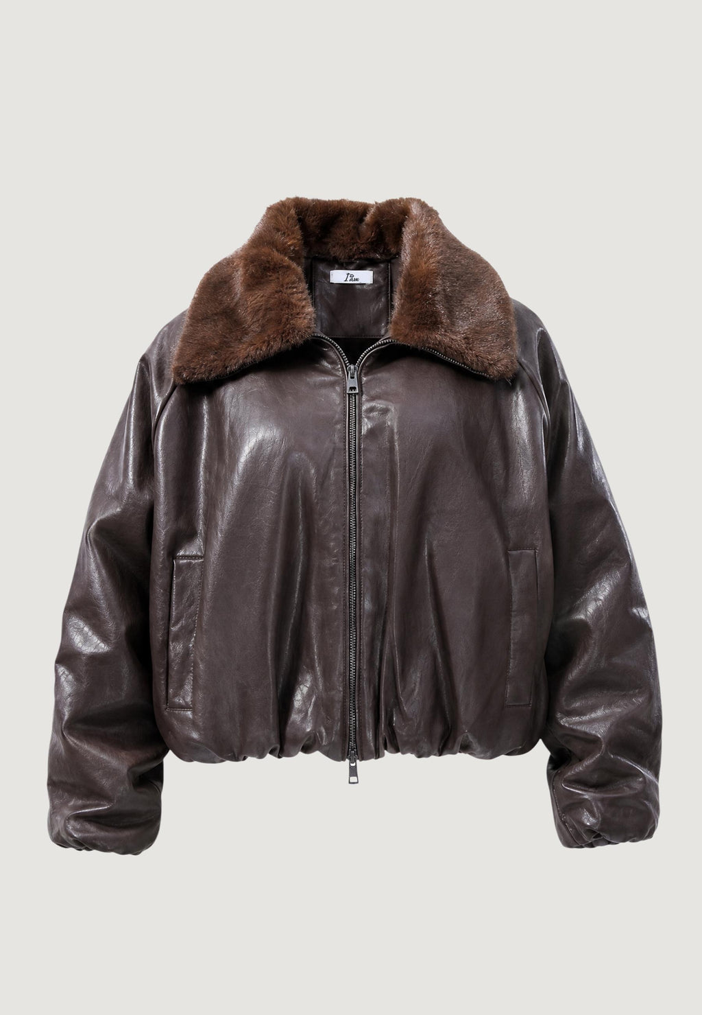 Giubbotto I am AMBRA FAUX LEATHER BOMBER
