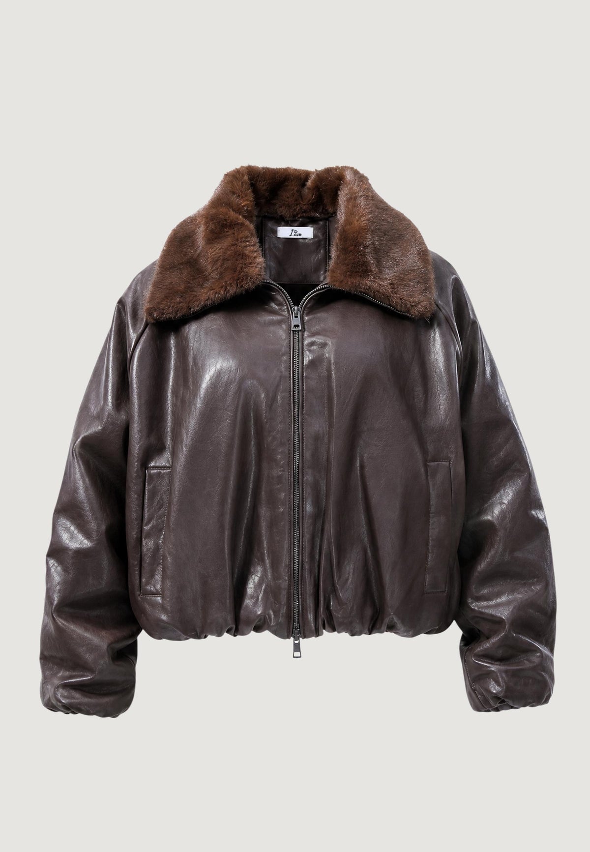 Giubbotto I am AMBRA FAUX LEATHER BOMBER