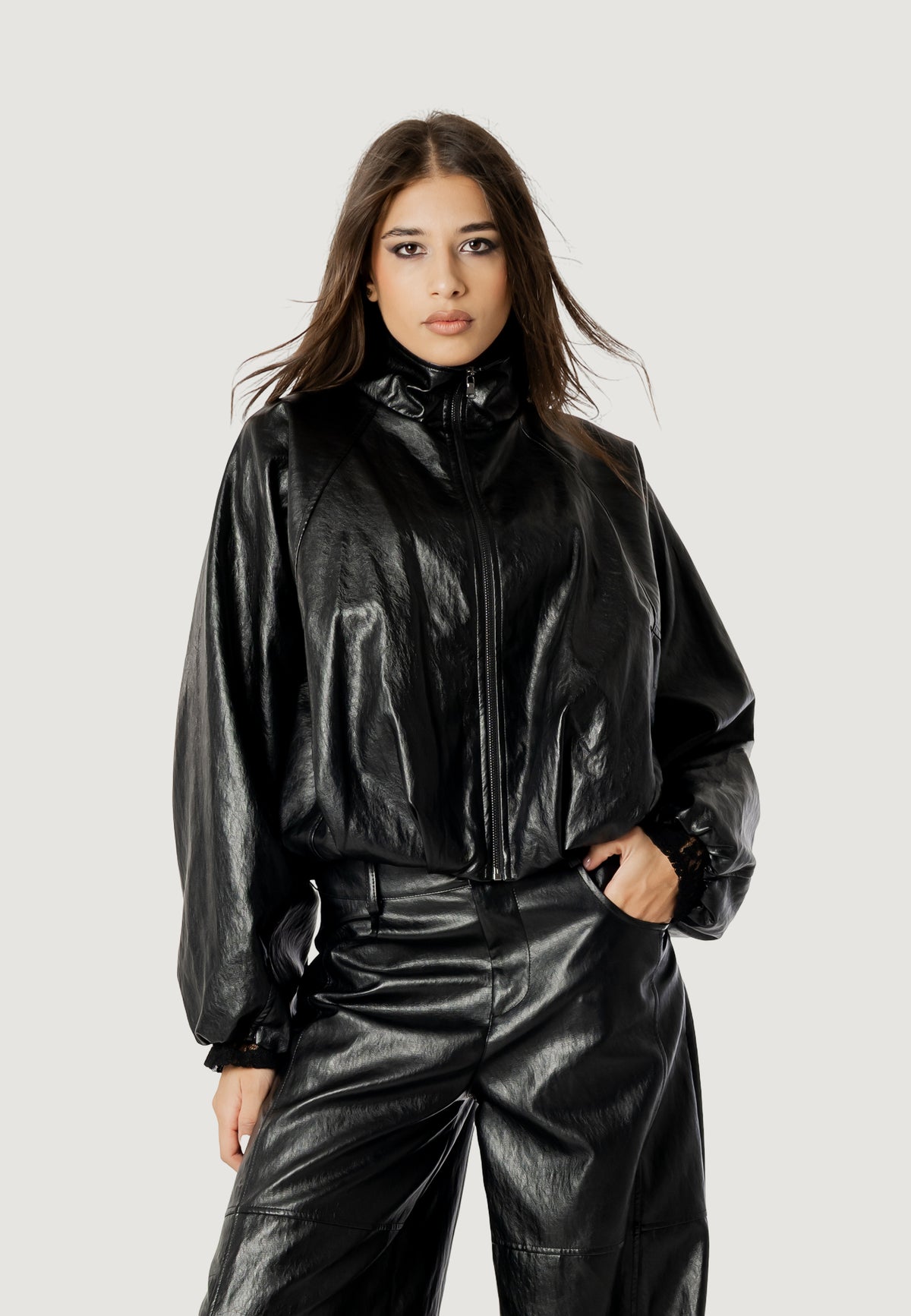 Giubbotto I am PAMELA FAUX LEATHER BOMBER