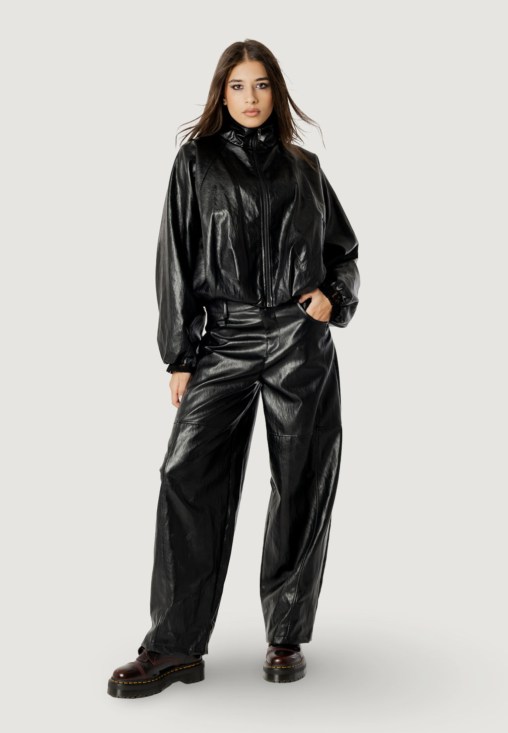 Giubbotto I am PAMELA FAUX LEATHER BOMBER
