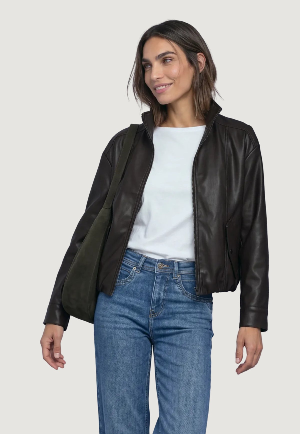 Jackets Street One PU Jkt w. Stand Up Collar
