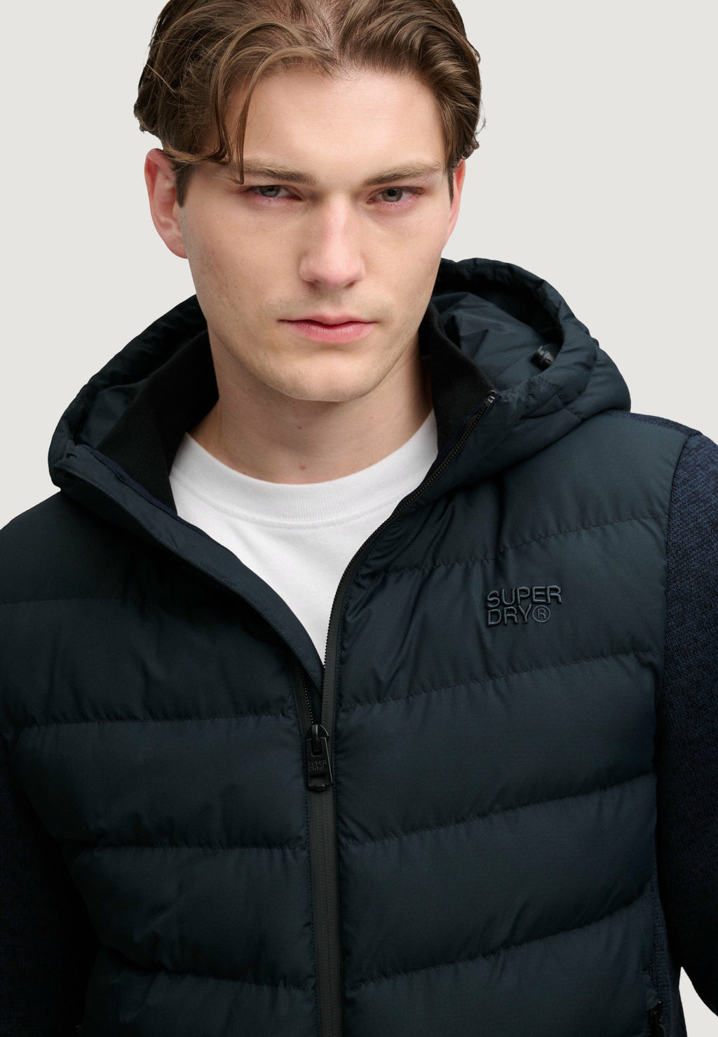 Jacket Superdry Hooded Storm Knit Hybrid Jkt