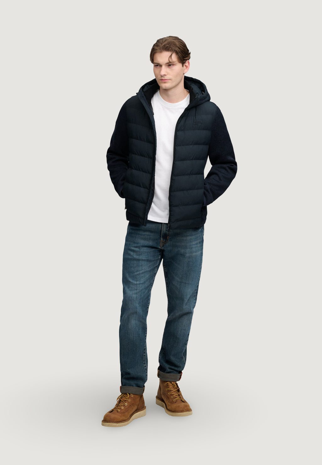Jacket Superdry Hooded Storm Knit Hybrid Jkt