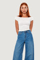 T-shirt I am TOP CON SCOLLO DIETRO