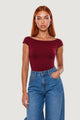T-shirt I am TOP CON SCOLLO DIETRO