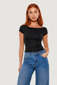 T-shirt I am TOP CON SCOLLO DIETRO