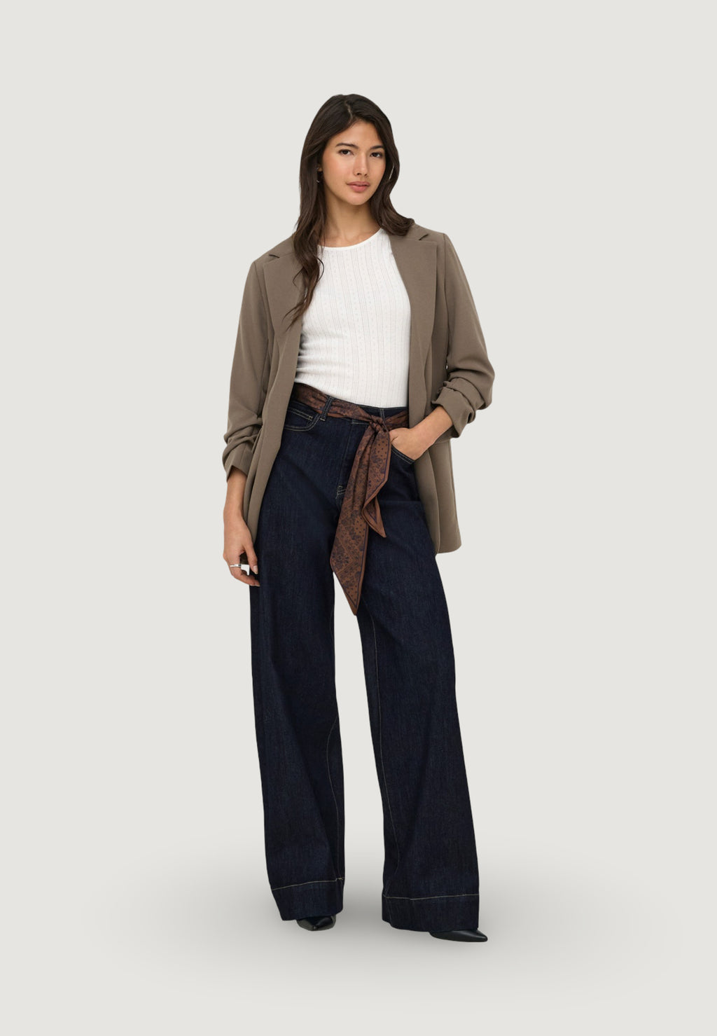 Jeans bootcut Only ONLMADISON BLUSH HW WD SCF DNM GUA12NOOS