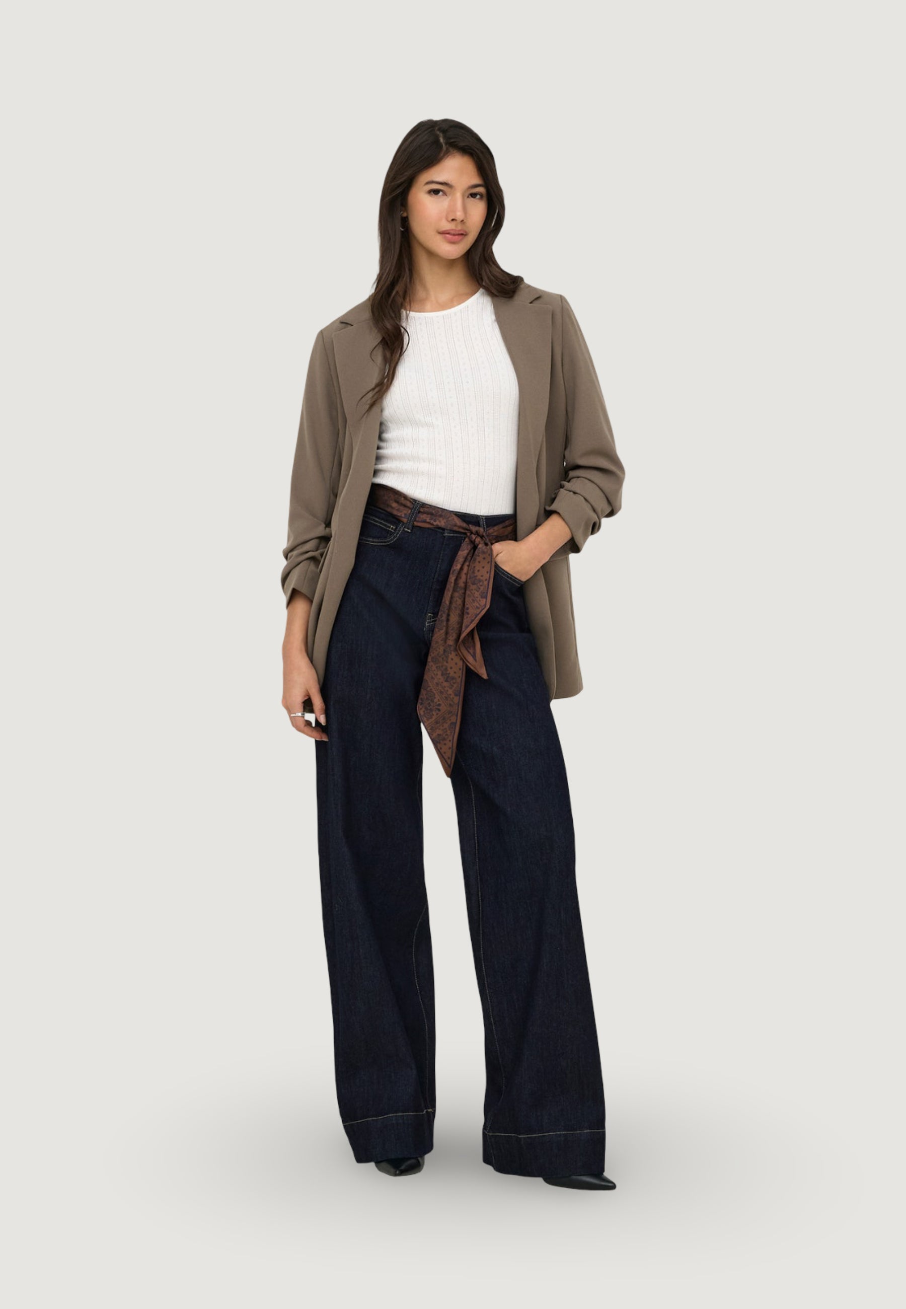 Jeans bootcut Only ONLMADISON BLUSH HW WD SCF DNM GUA12NOOS