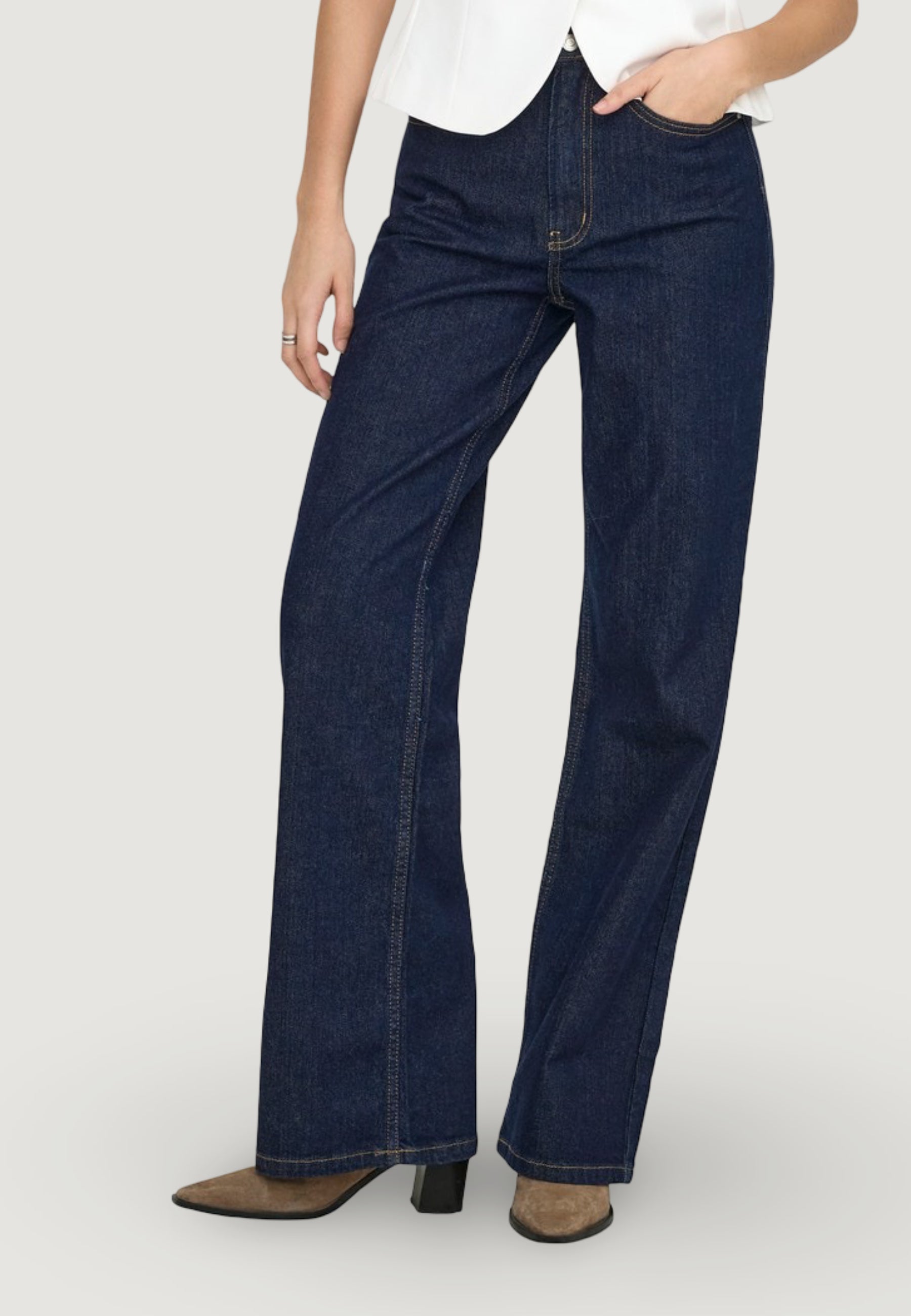 Jeans bootcut Only ONLMADISON BLUSH HW WIDE DNM REA024 NOOS