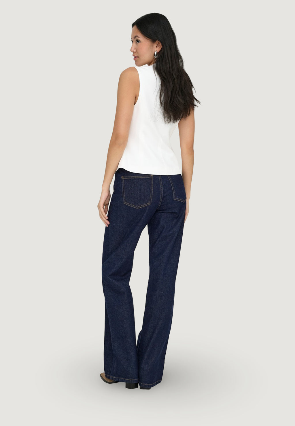 Bootcut jeans Only ONLMADISON BLUSH HW WIDE DNM REA024 NOOS