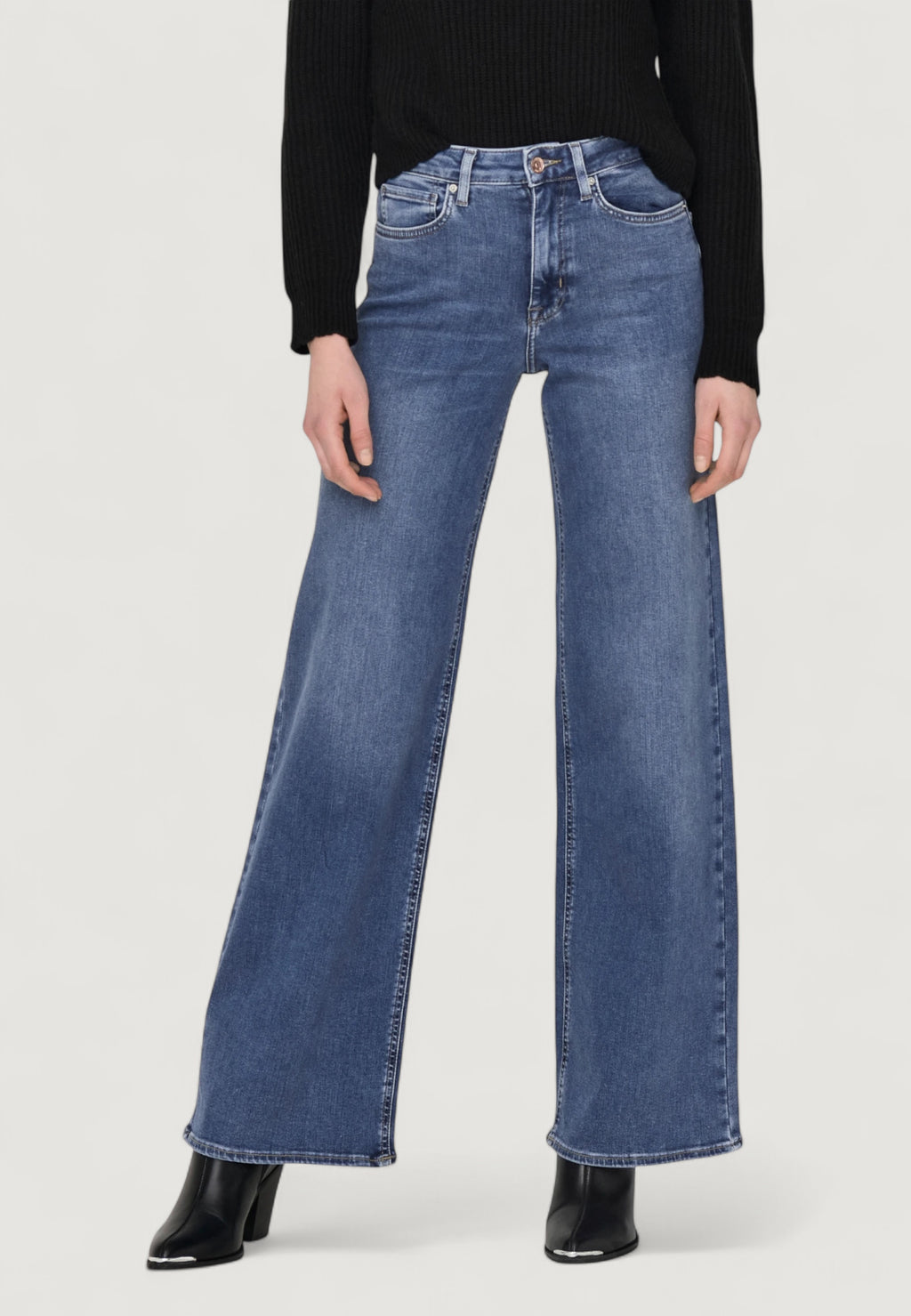 Jeans bootcut Only ONLMADISON BLUSH HW WIDE DNM DOT372 NOOS