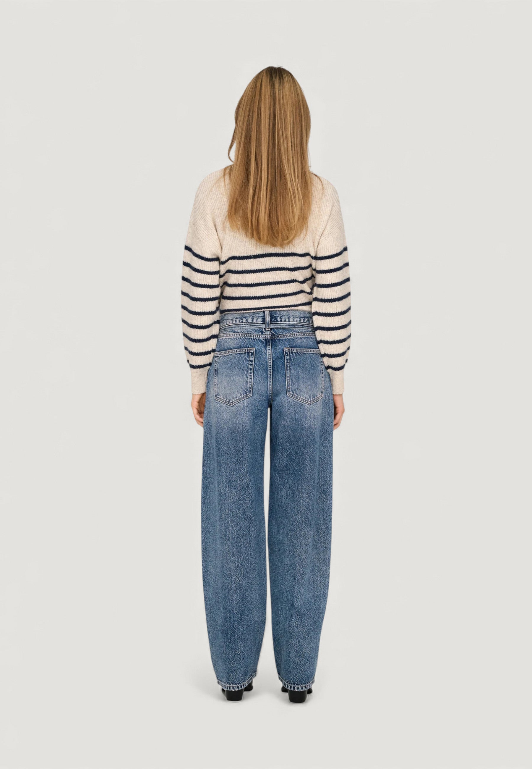 Bootcut jeans Only ONLGIANNA MW STRAIGHT DOT450 DNM NOOS