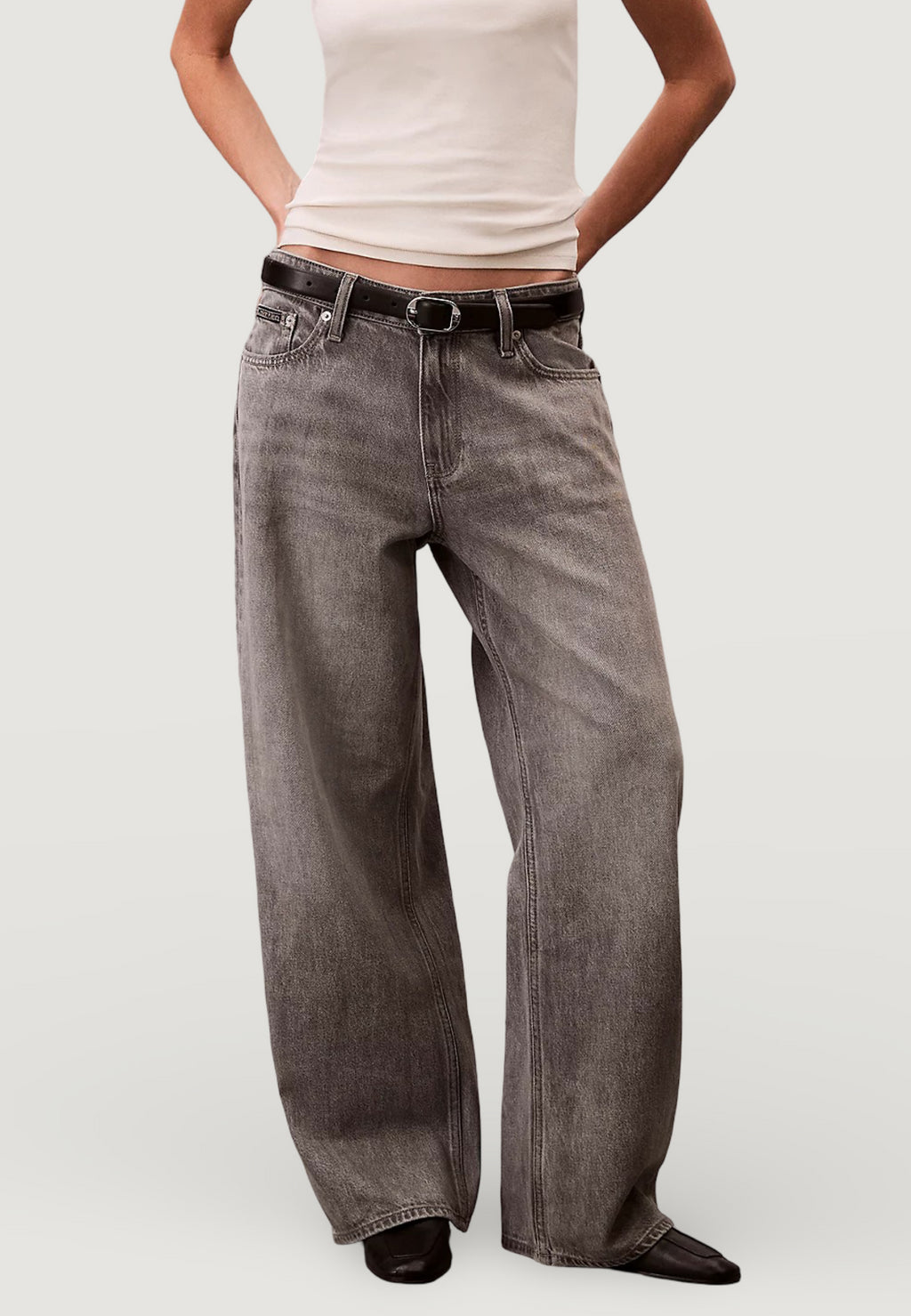 Baggy and Boyfriend jeans Calvin Klein Jeans LOW RISE BAGGY GREY